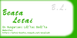 beata letai business card